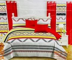 Jogo de lençóis e cortinas